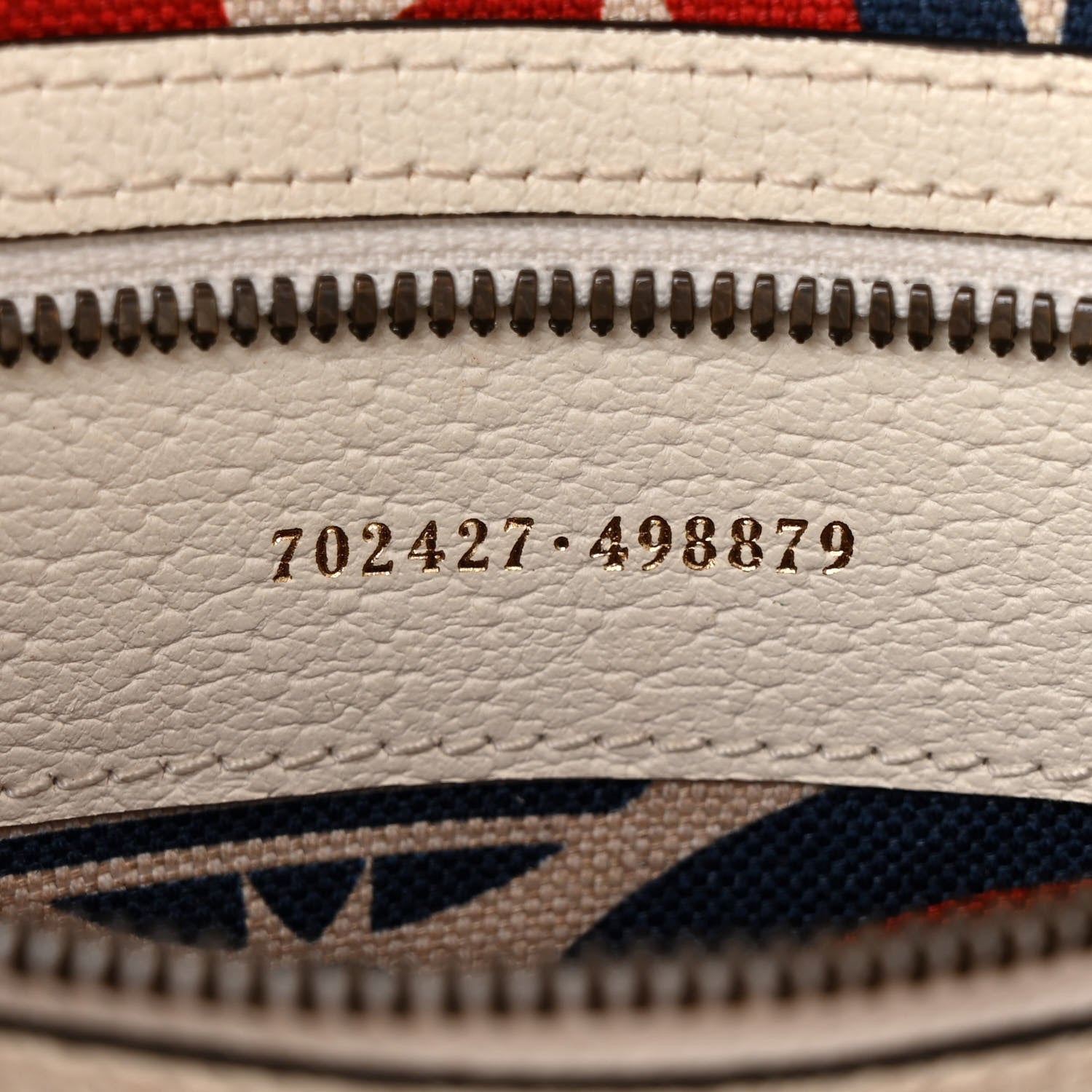 Gucci X ADIDAS Textured Dollar Calfskin Web Trefoil Logo Small Messenger Bag Off White Black 7 of 11