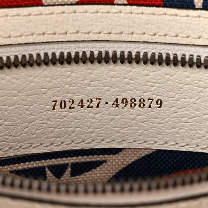 Gucci X ADIDAS Textured Dollar Calfskin Web Trefoil Logo Small Messenger Bag Off White Black 7 of 11