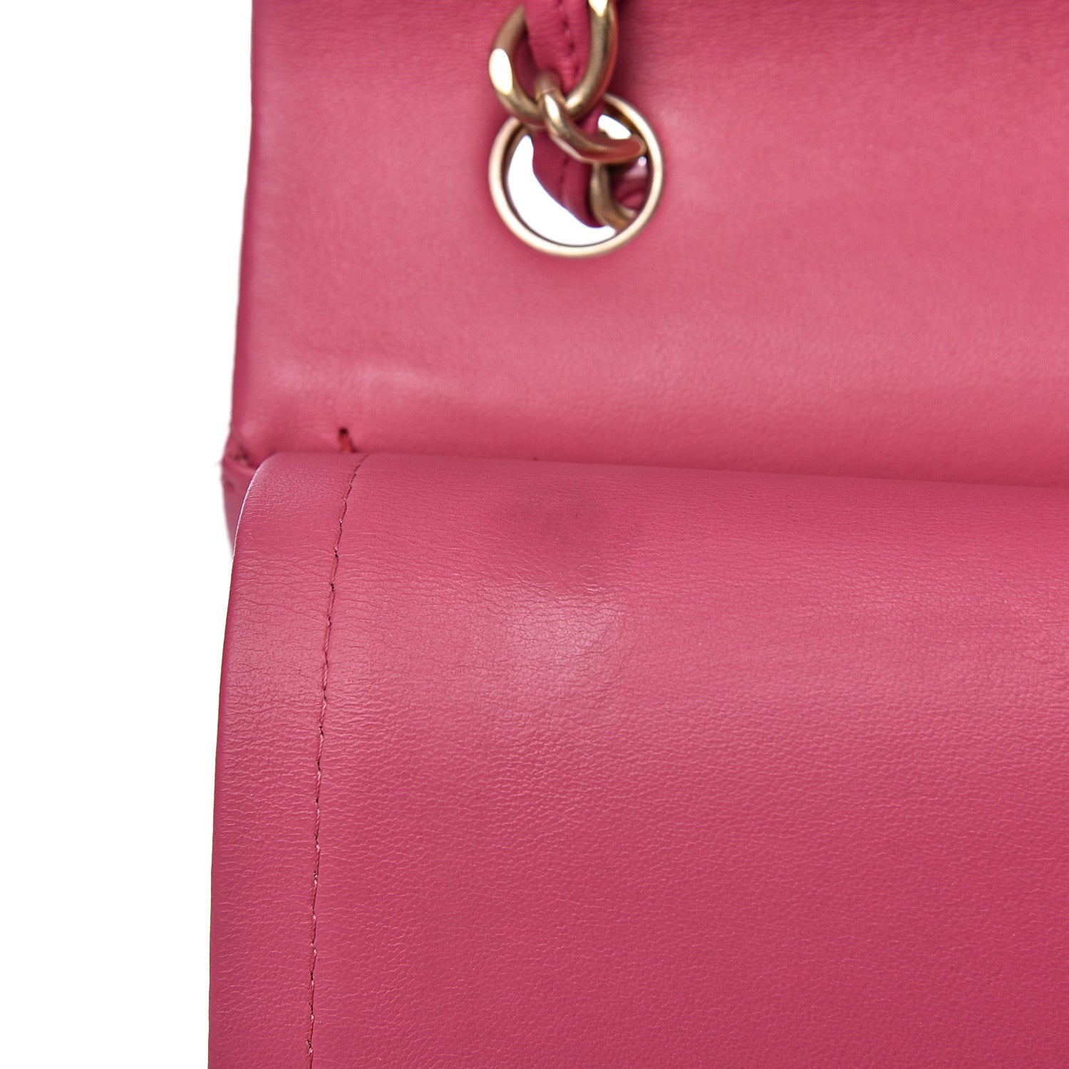 Chanel Lambskin Quilted Jumbo Double Flap Dark Pink 11 of 14