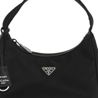 Prada Tessuto Nylon Mini Re-Edition 2000 Bag Black 9 of 14