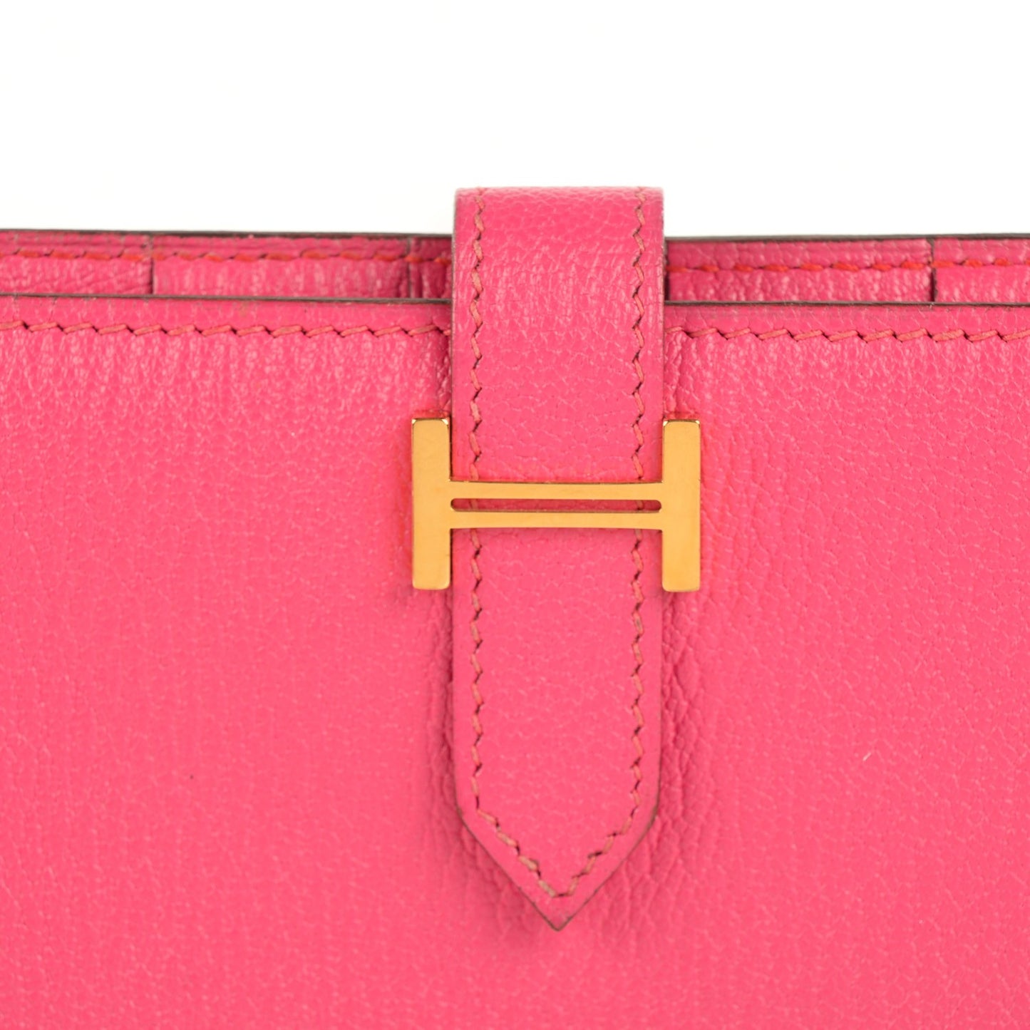 Chevre Mysore Bearn Gusset Wallet Fuchsia