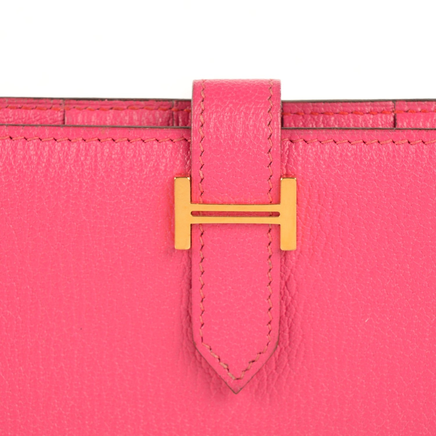 Hermes Chevre Mysore Bearn Gusset Wallet Fuchsia 11 of 13