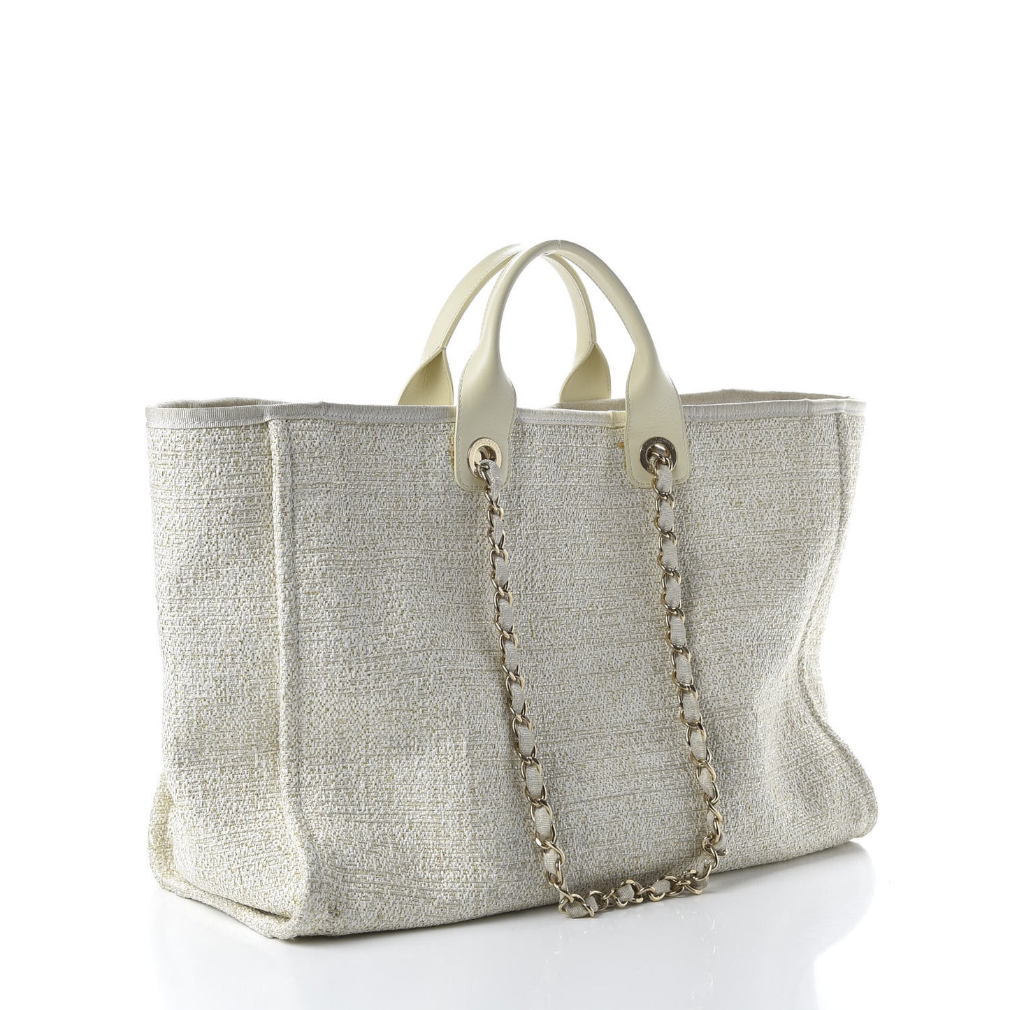 Canvas Large Deauville Tote Ivory