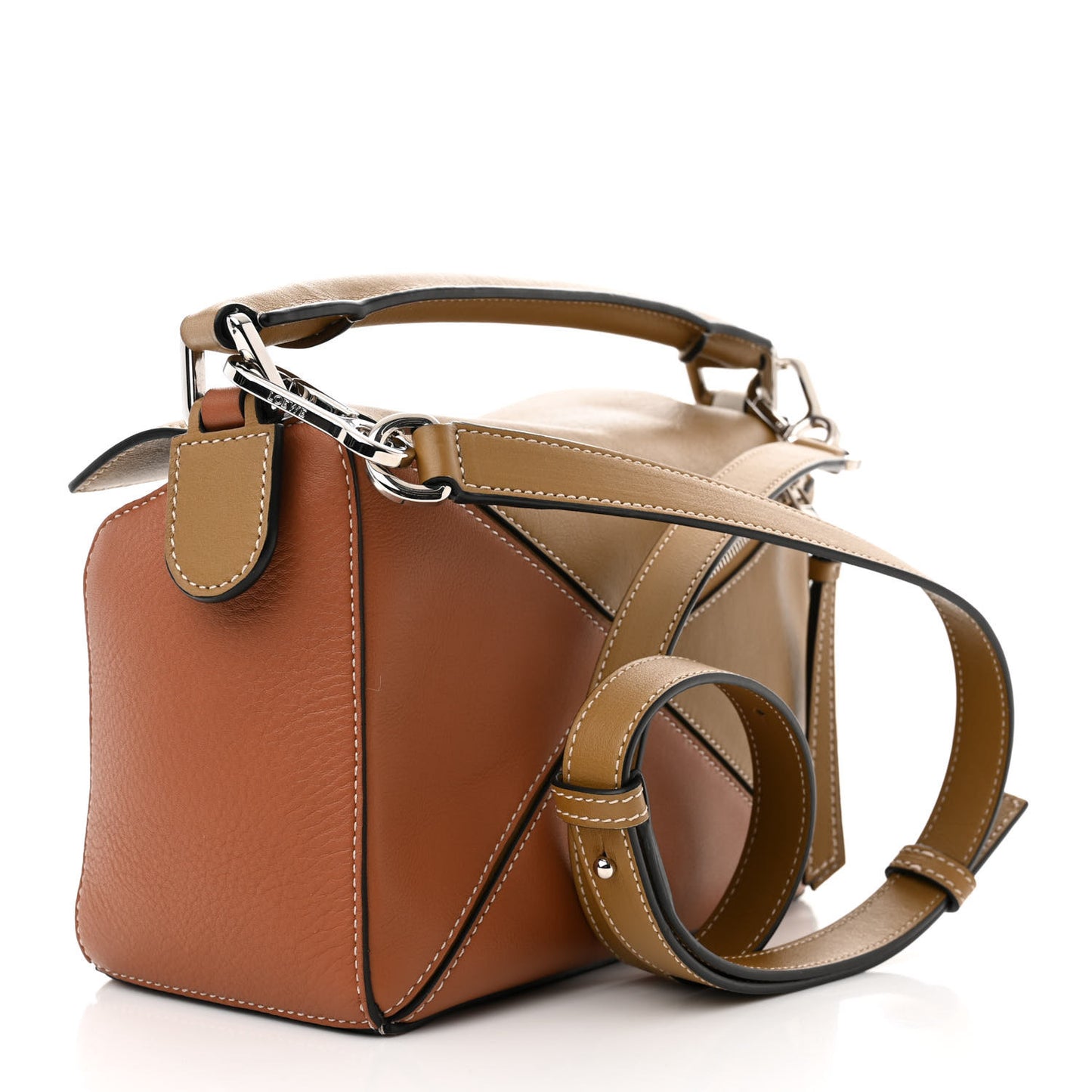 Calfskin Small Puzzle Bag Ochre