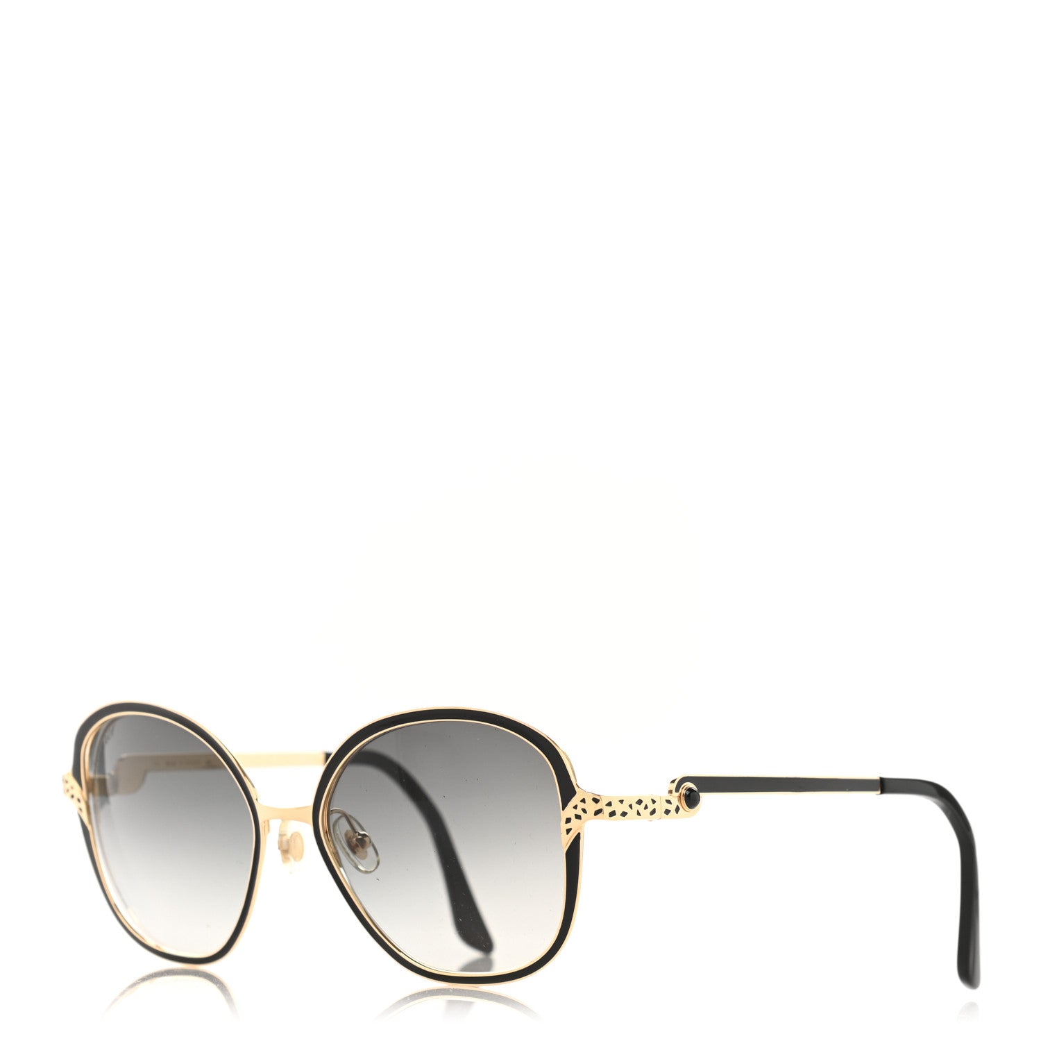 Cartier Panthere De Cartier Sunglasses Gold Black 1 of 8