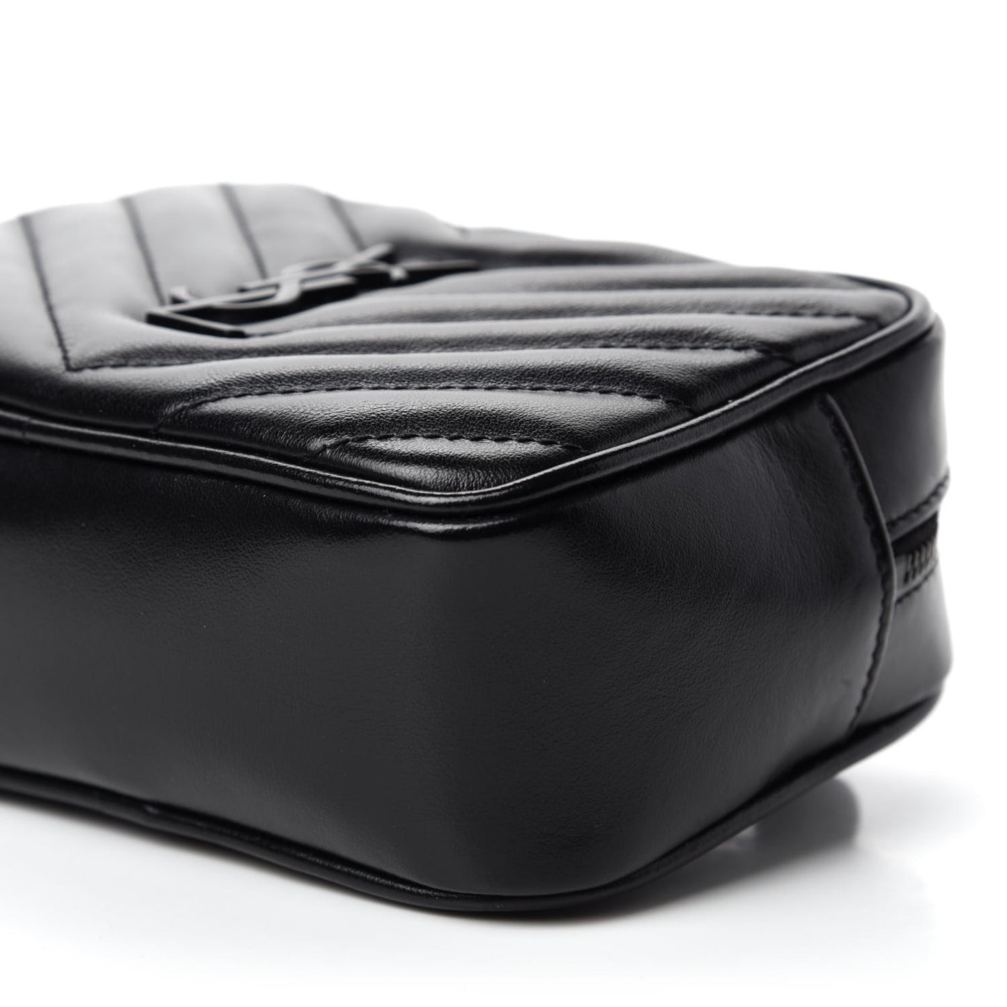 Calfskin Matelasse Monogram Lou Belt Bag Black