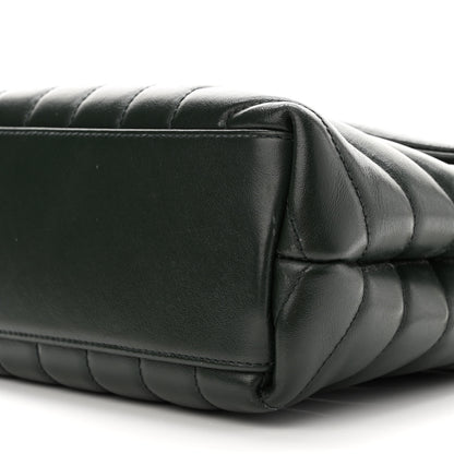 Saint Laurent Calfskin Y Quilted Monogram Small Loulou Chain Satchel Olive 9 of 10