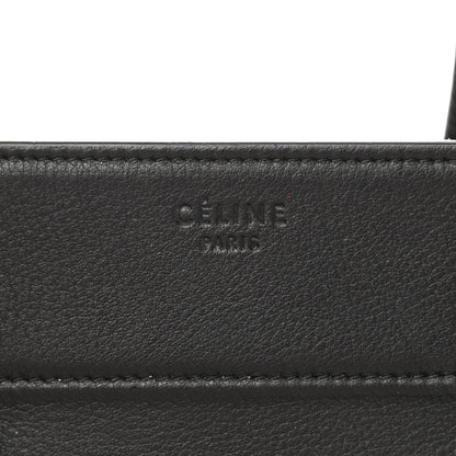 Celine Grained Calfskin Medium Phantom Luggage Black 6 of 10