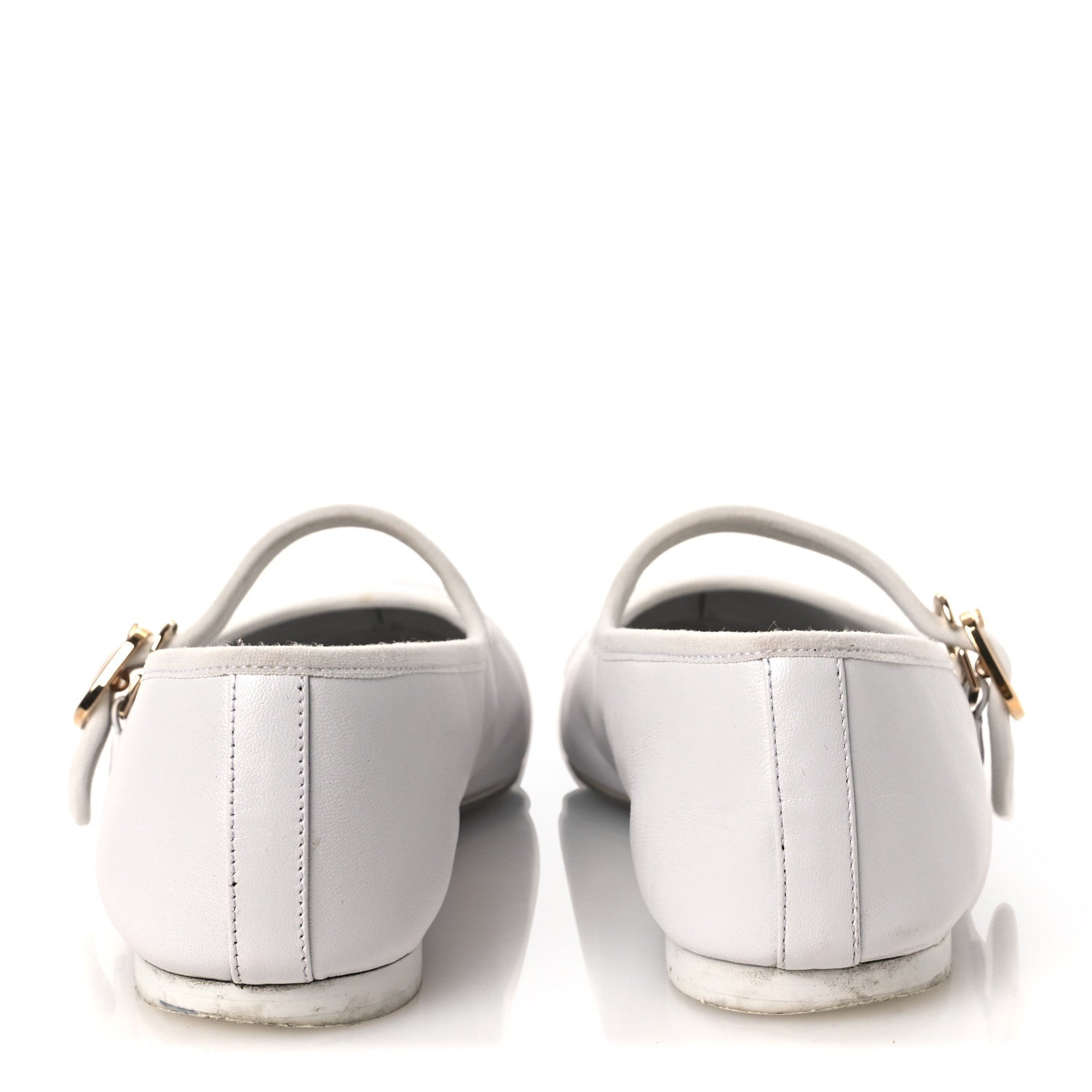 Chanel Lambskin Mary Jane Flats 39 White 6 of 14