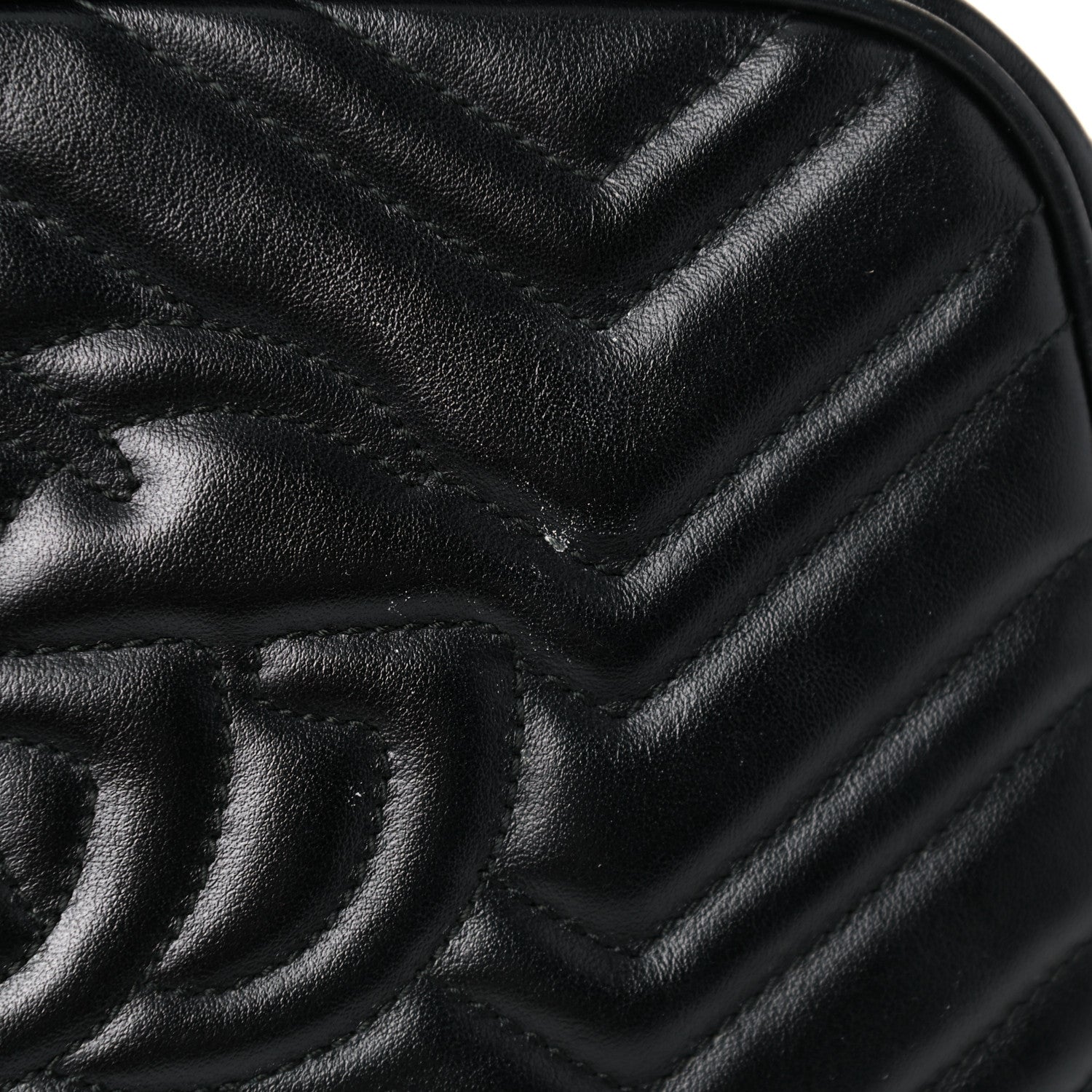 Gucci Calfskin Matelasse Small GG Marmont Chain Shoulder Bag Black 17 of 17