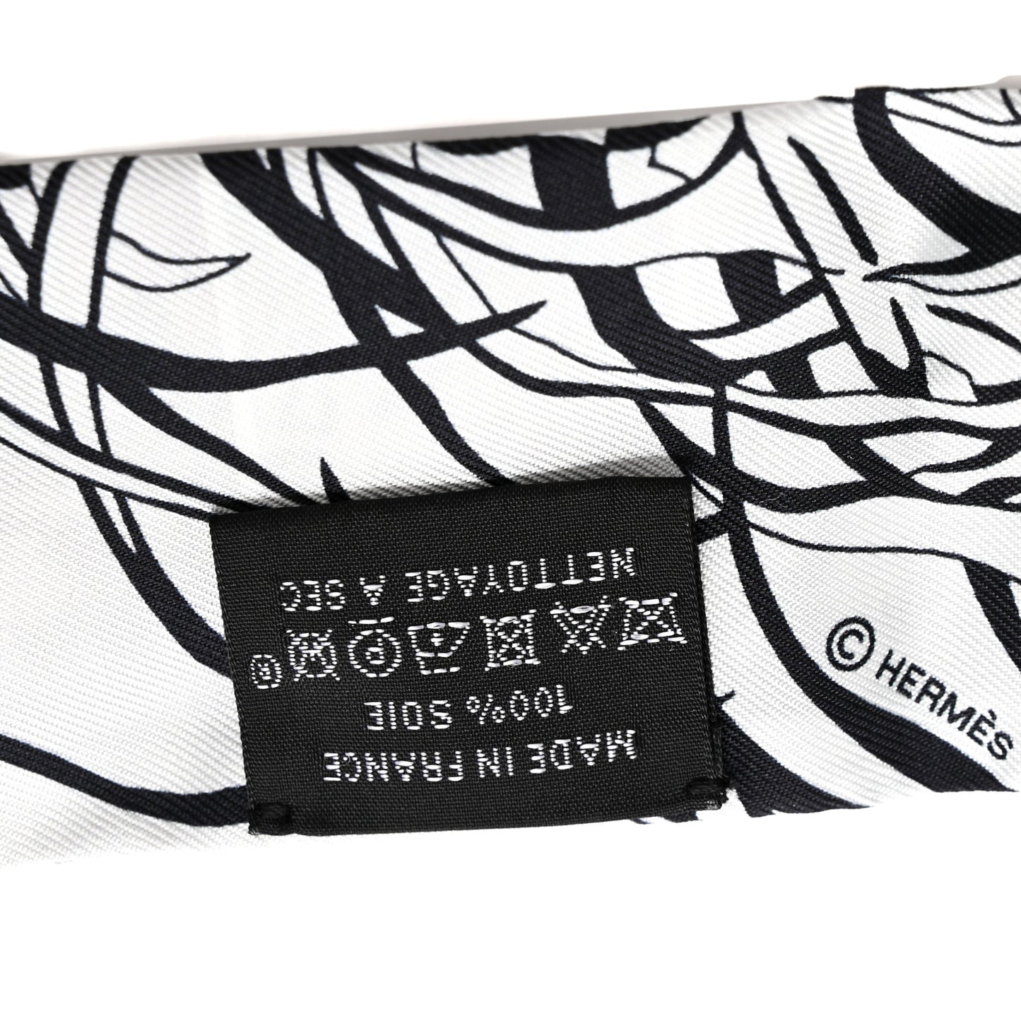 Silk Jungle Love Rainbow Twilly Gris Black White