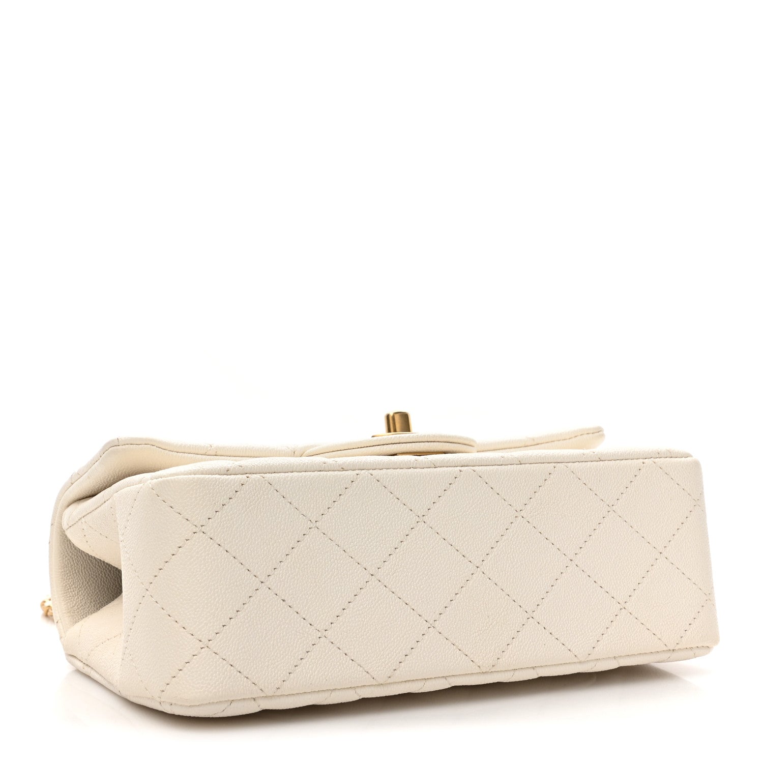 Chanel Caviar Quilted Mini Top Handle Rectangular Flap White 4 of 12