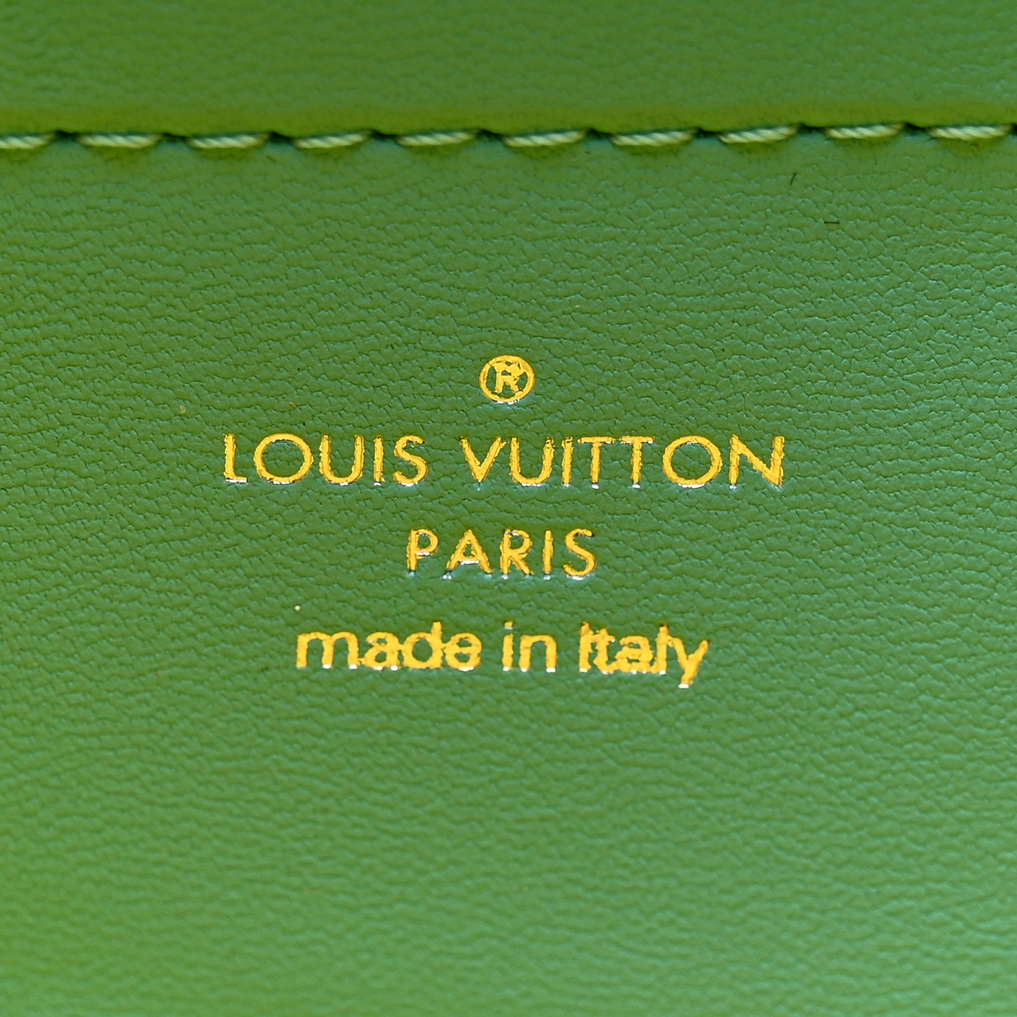 Lambskin Embossed Monogram Vuittamins Pochette Coussin Menthe Jaune
