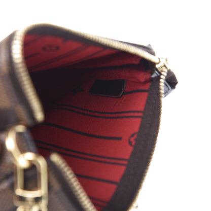 Louis Vuitton Damier Ebene Complice Trunks and Bags Mini Pochette Accessories Red 9 of 9