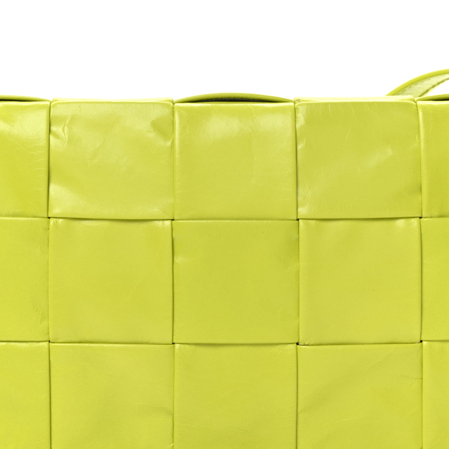 Bottega Veneta Paper Calfskin Maxi Intreccio Cassette Crossbody Bag Kiwi 7 of 9
