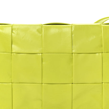 Bottega Veneta Paper Calfskin Maxi Intreccio Cassette Crossbody Bag Kiwi 7 of 9