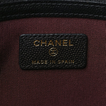 Chanel Caviar Quilted Large Cosmetic Case Black 6 of 9