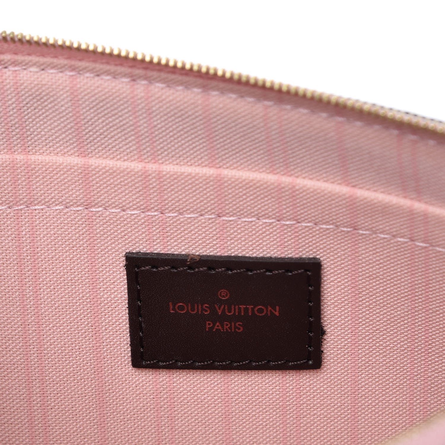 Louis Vuitton Damier Ebene Neverfull MM GM Pochette Rose Ballerine 6 of 12