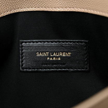 Saint Laurent Grain De Poudre Uptown Pouch Dark Beige 6 of 8