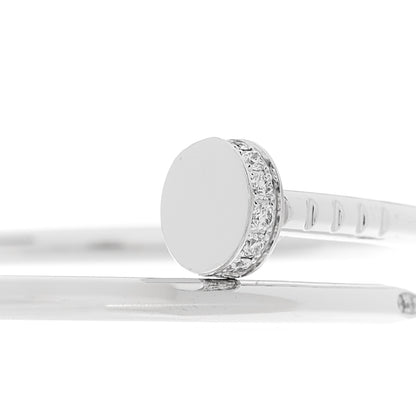 Cartier 18K White Gold Diamond Small Juste Un Clou Bracelet 15 3 of 5