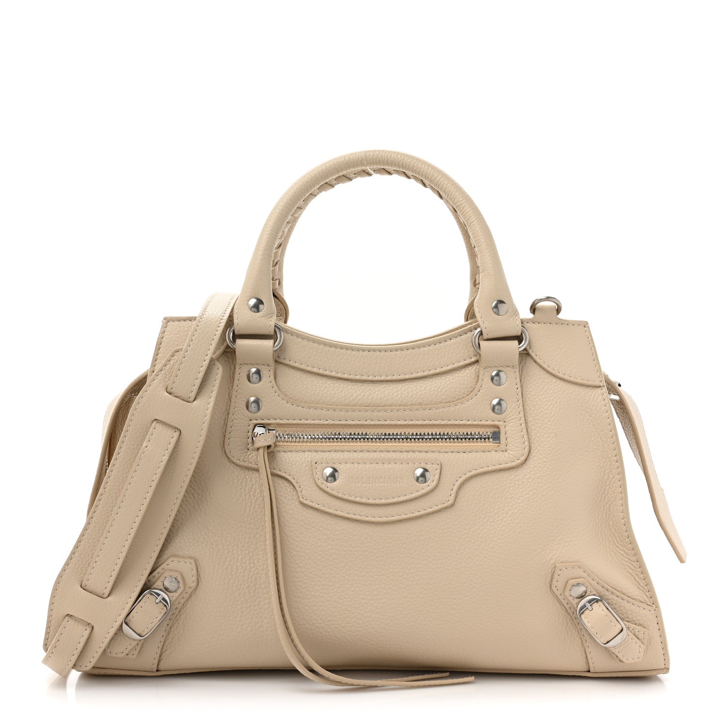 Balenciaga Grained Calfskin Neo Classic Silver Hardware S City Cream 1 of 14