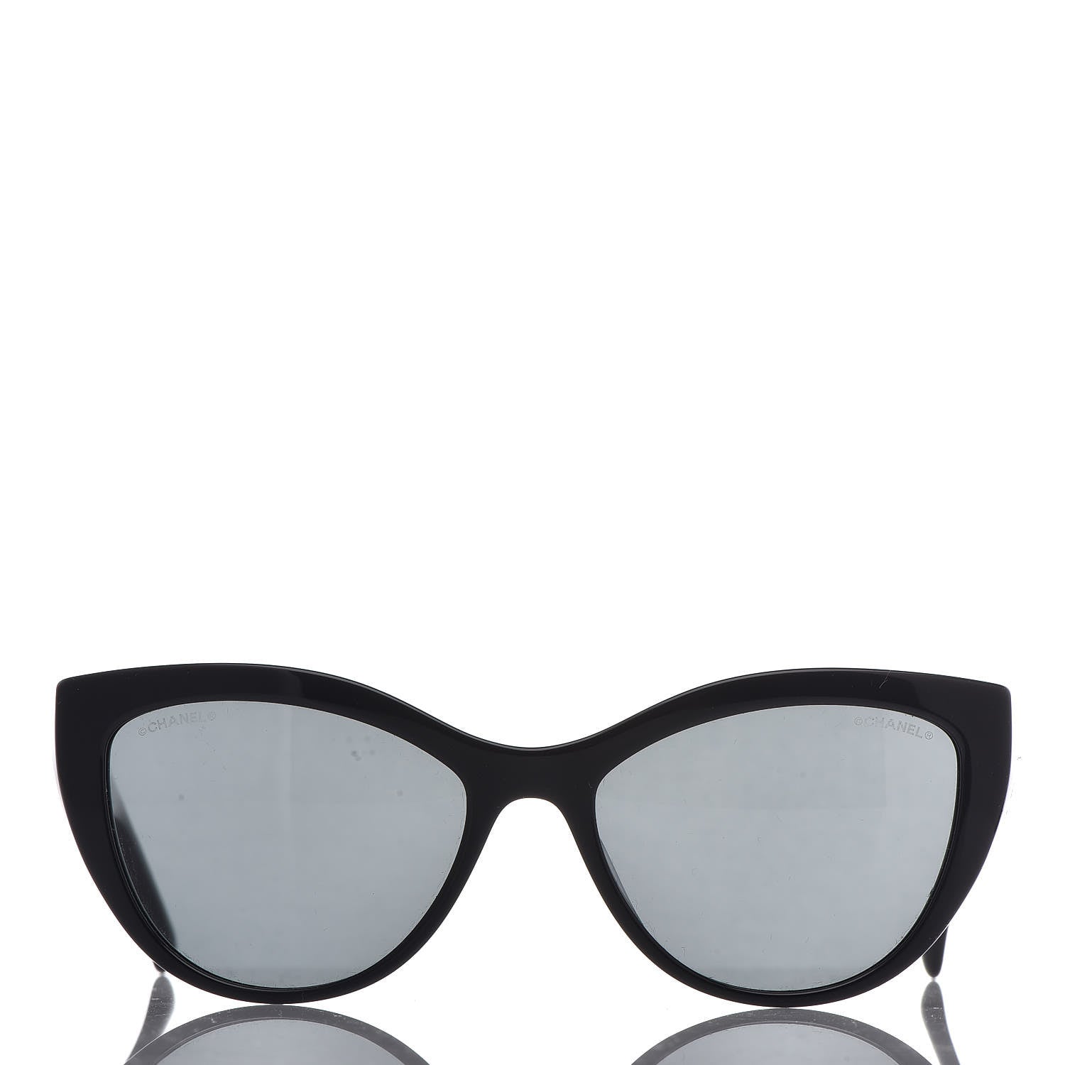 Chanel Acetate Rope Cat Eye Sunglasses 5409-A Black 2 of 8