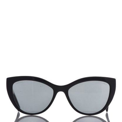 Chanel Acetate Rope Cat Eye Sunglasses 5409-A Black 2 of 8