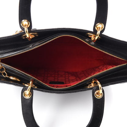 Christian Dior Lambskin Cannage Large Lady Dior Black 5 of 12