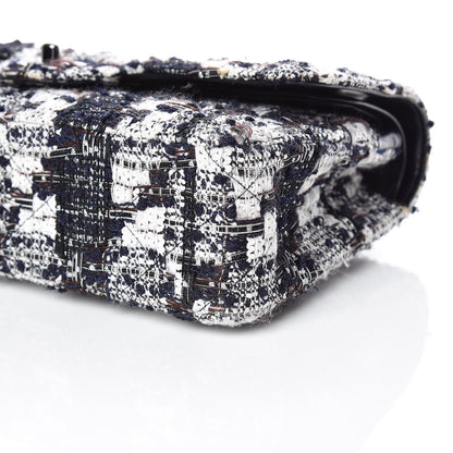 Chanel Tweed Medium Double Flap Blue White 6 of 10
