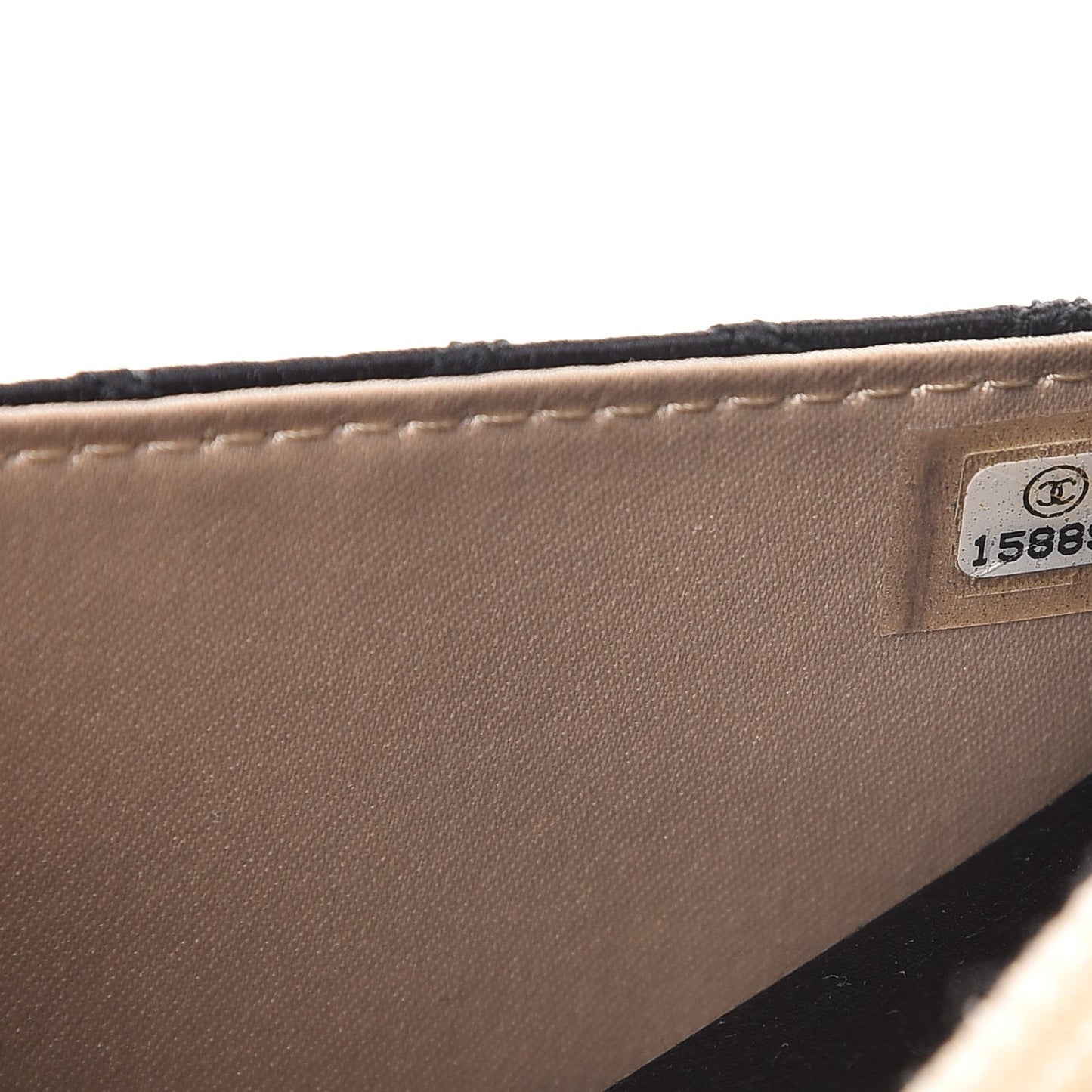 Satin Diamond Stitch Wallet On Chain WOC Black Gold