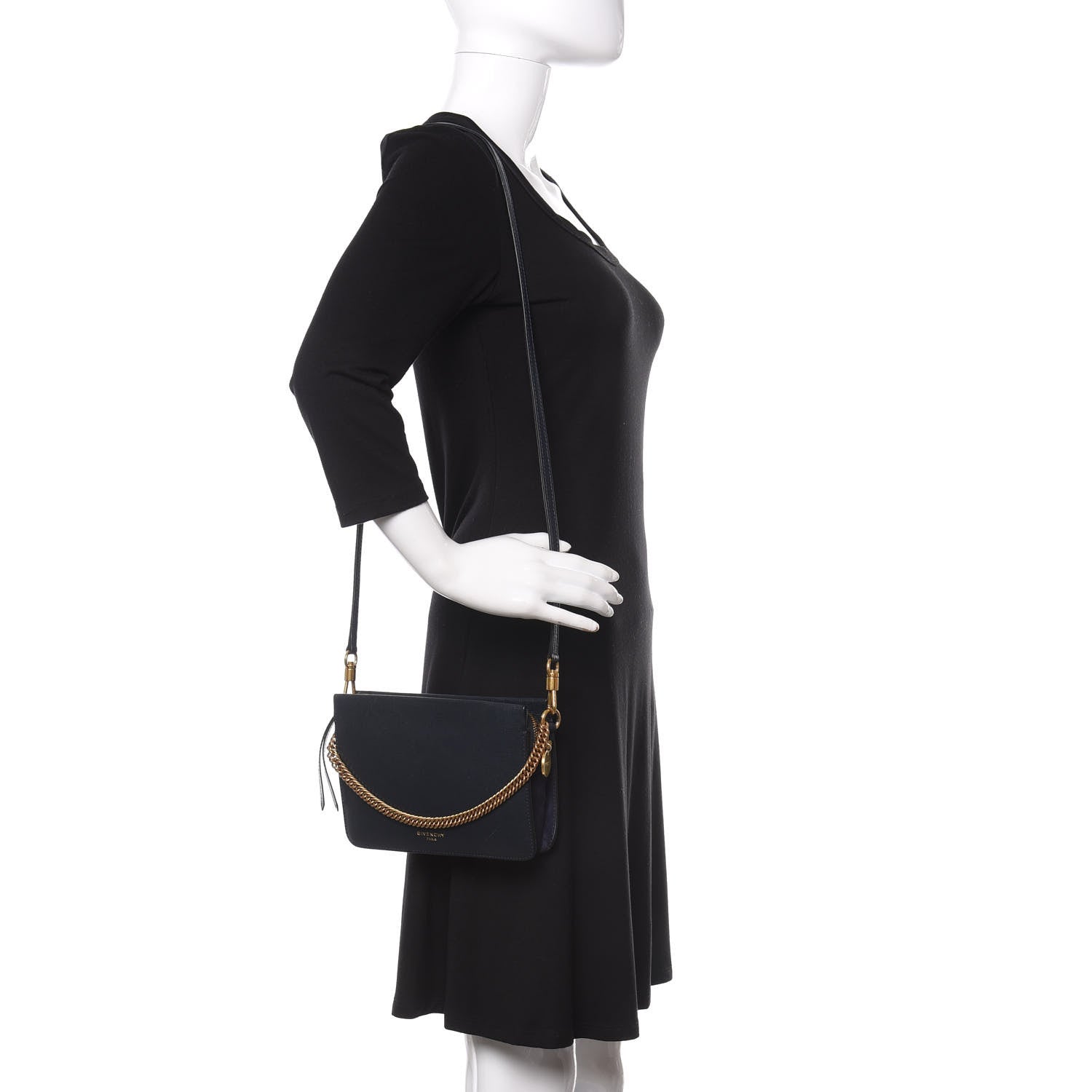 Givenchy Textured Calfskin Suede Cross 3 Crossbody Bag Navy 2 of 11