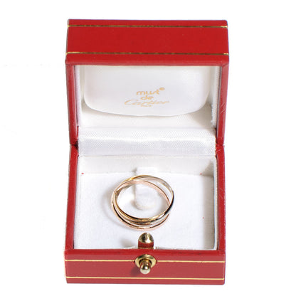 Cartier 18K Pink Yellow White Gold Small Trinity Ring 48 4.5 3 of 6