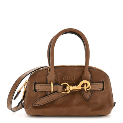Miu Miu Nappa Mini Aventure Bag Oak 1 of 11