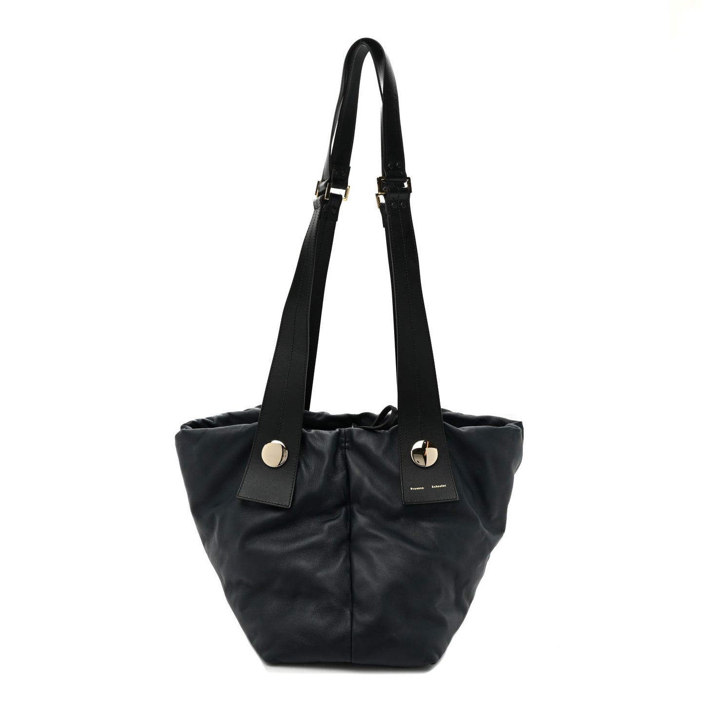 Lambskin Large Puffy Tobo Tote Navy
