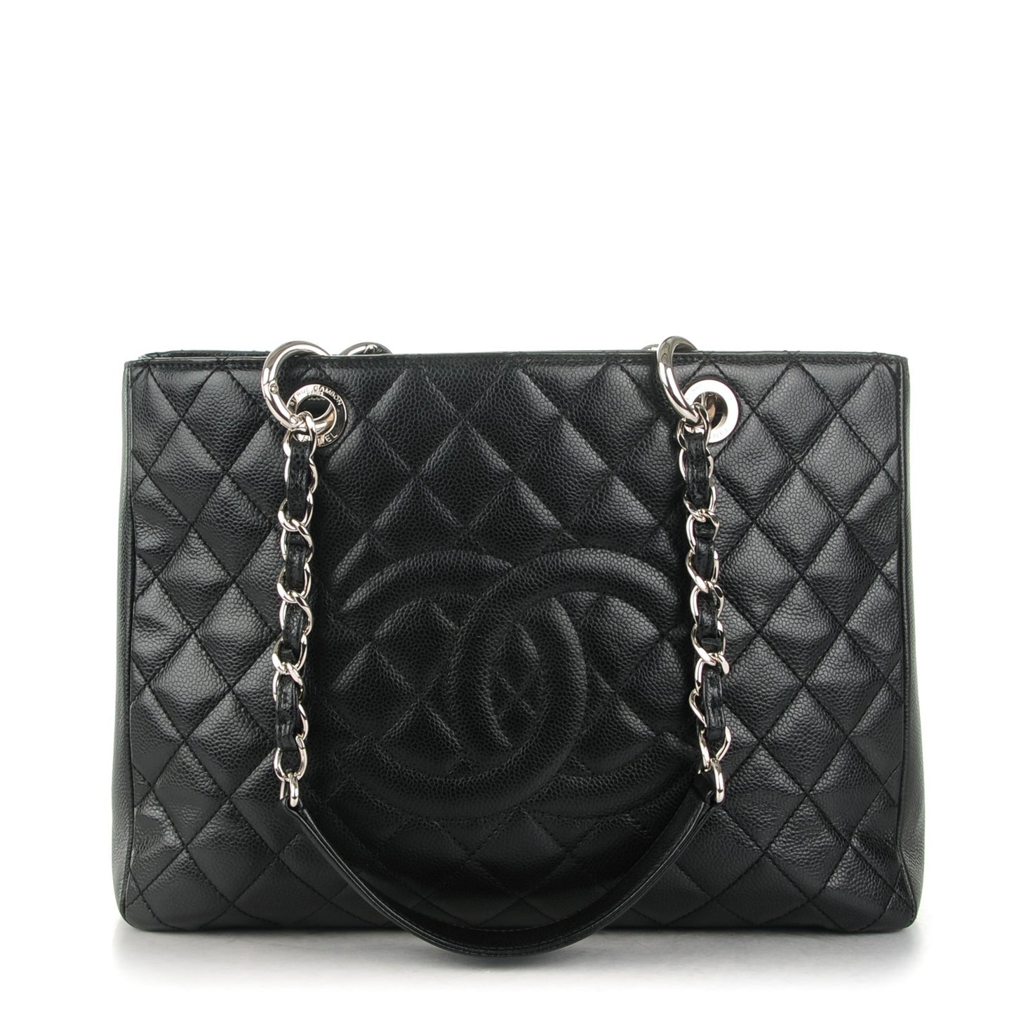 Caviar Quilted Grand Shopping Tote GST Black