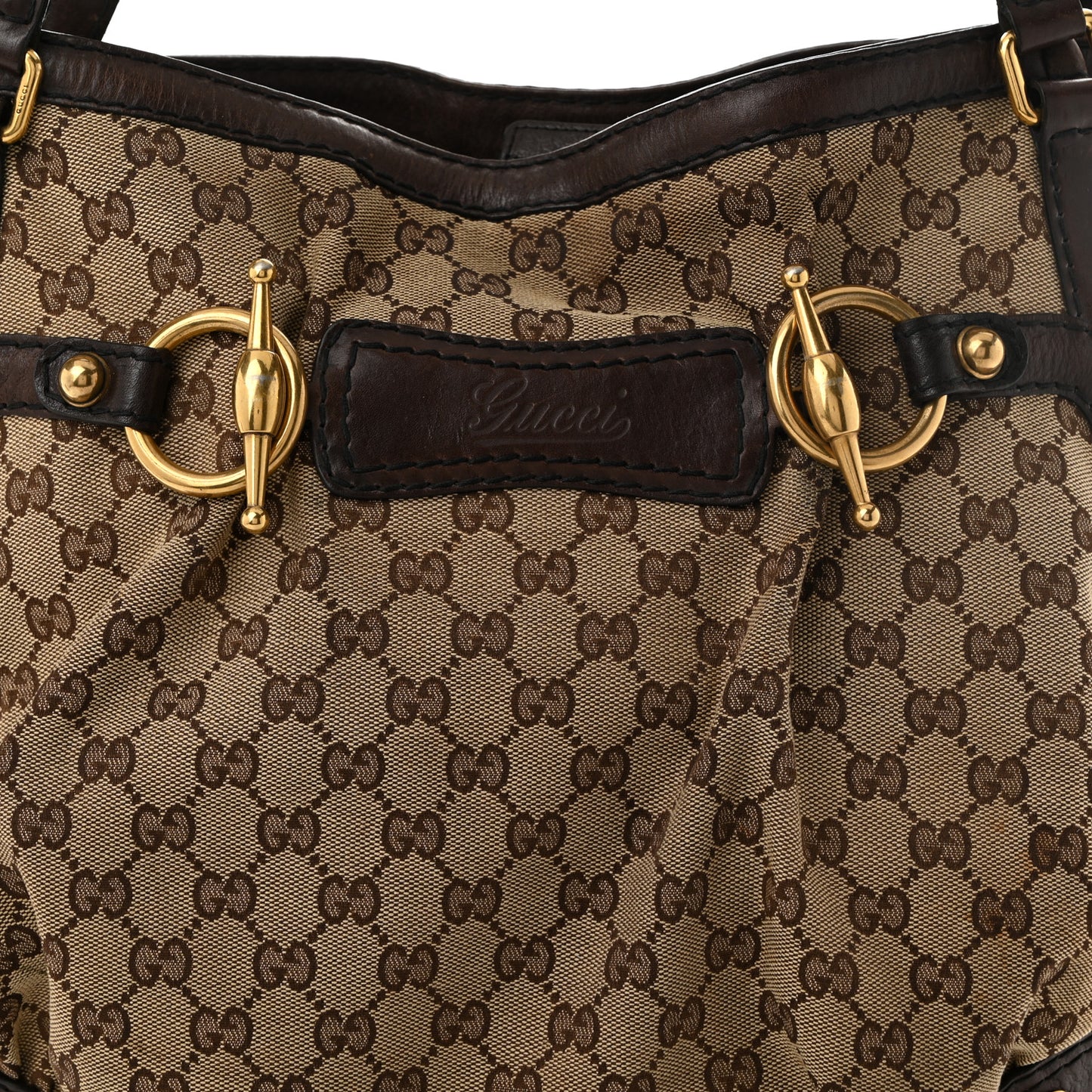 Monogram Large Jockey Tote Dark Brown