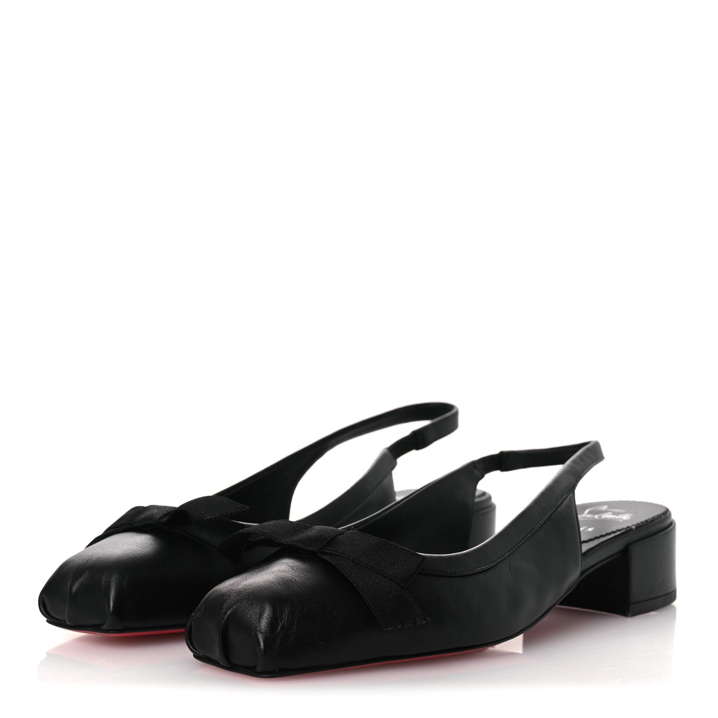 Nappa Mamaflirt 30mm Bow Sling Ballerinas 39 Black