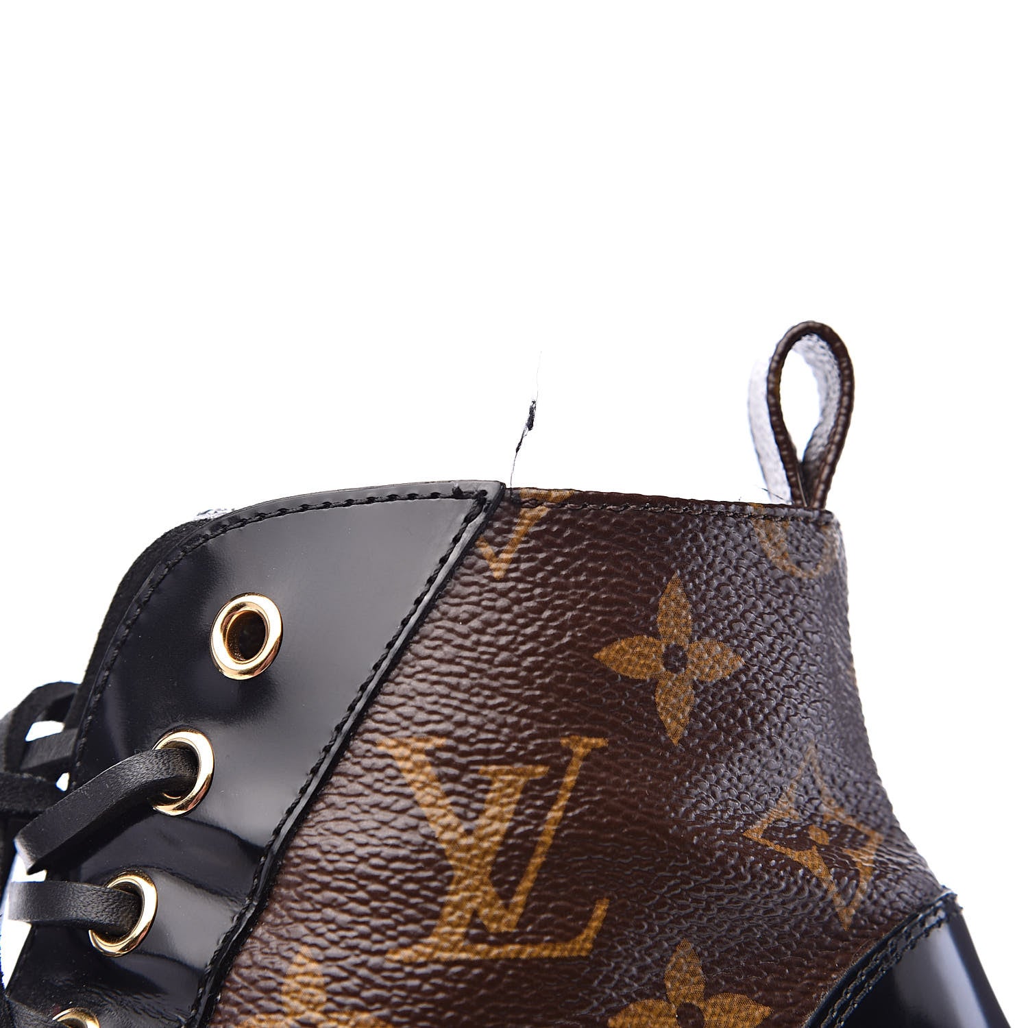 Louis Vuitton Patent Calfskin Monogram Star Trail Ankle Boots 38 Black 4 of 11