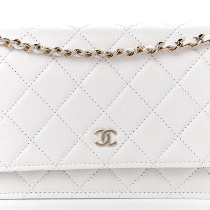 Chanel Caviar Quilted Wallet On Chain WOC White 11 of 11