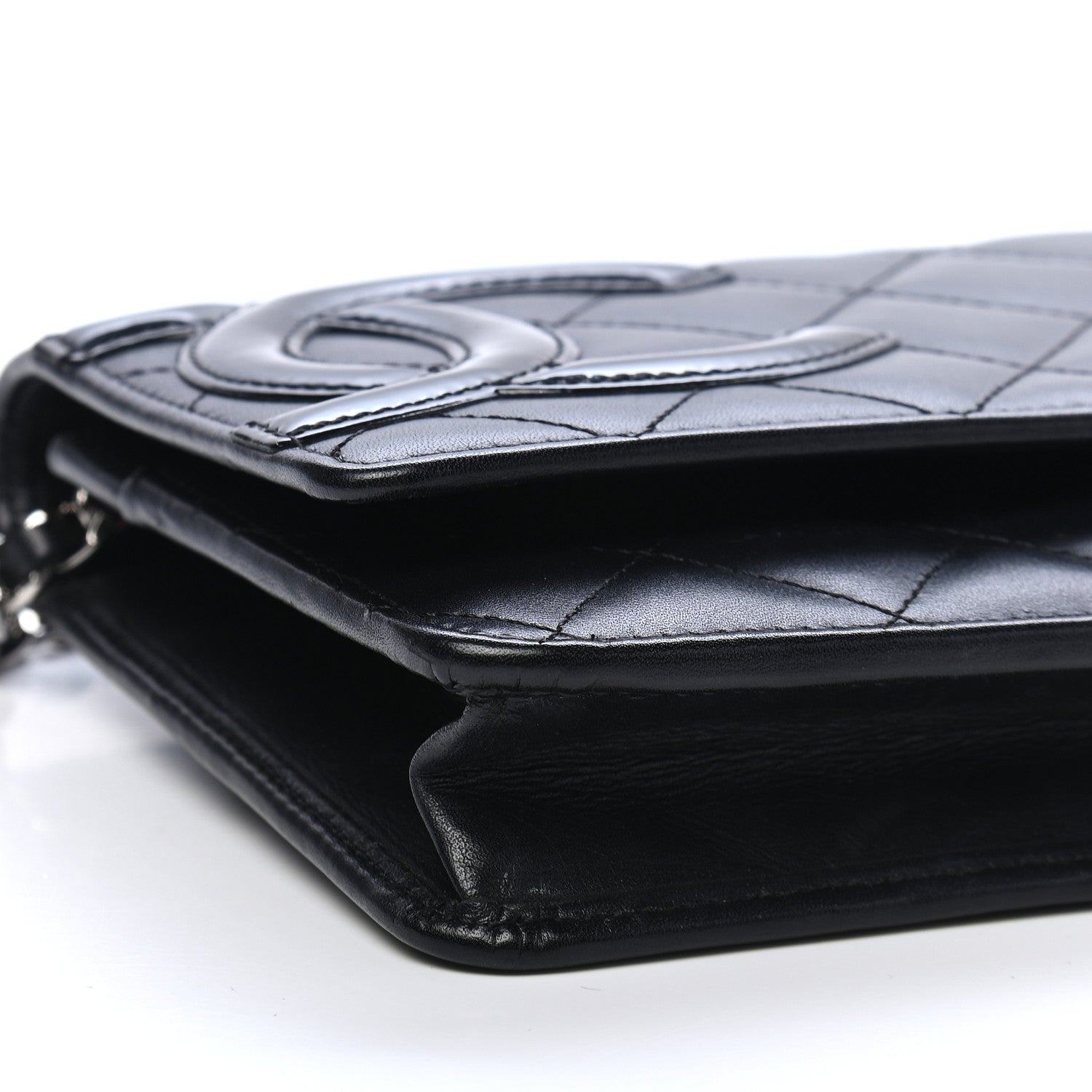 Chanel Calfskin Quilted Cambon Wallet On Chain WOC Black 8 of 9