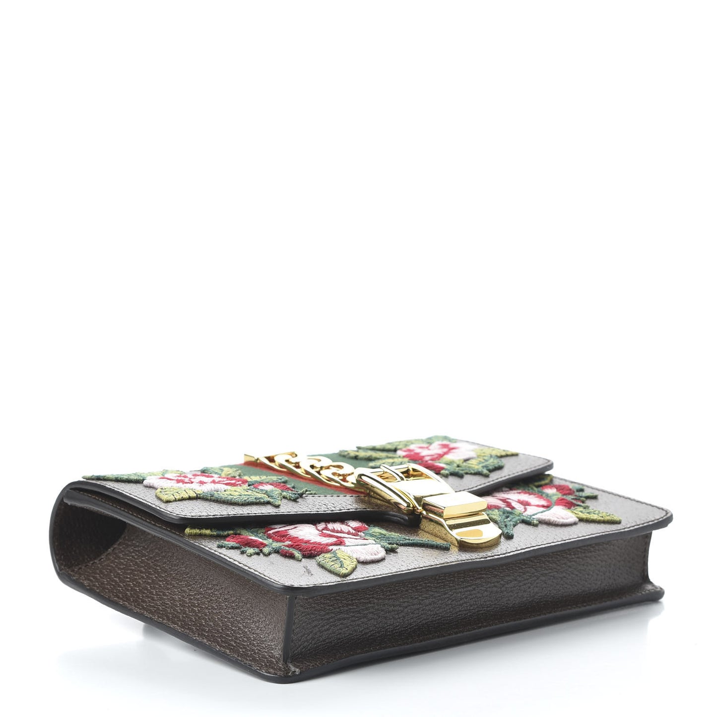 Calfskin Embroidered Sylvie Belt Bag 85 34 Brown