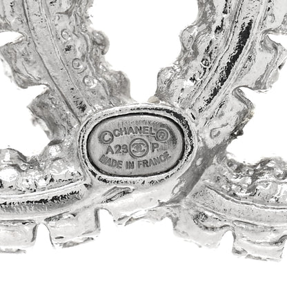 Chanel Crystal Large CC Earrings Silver 4 of 5