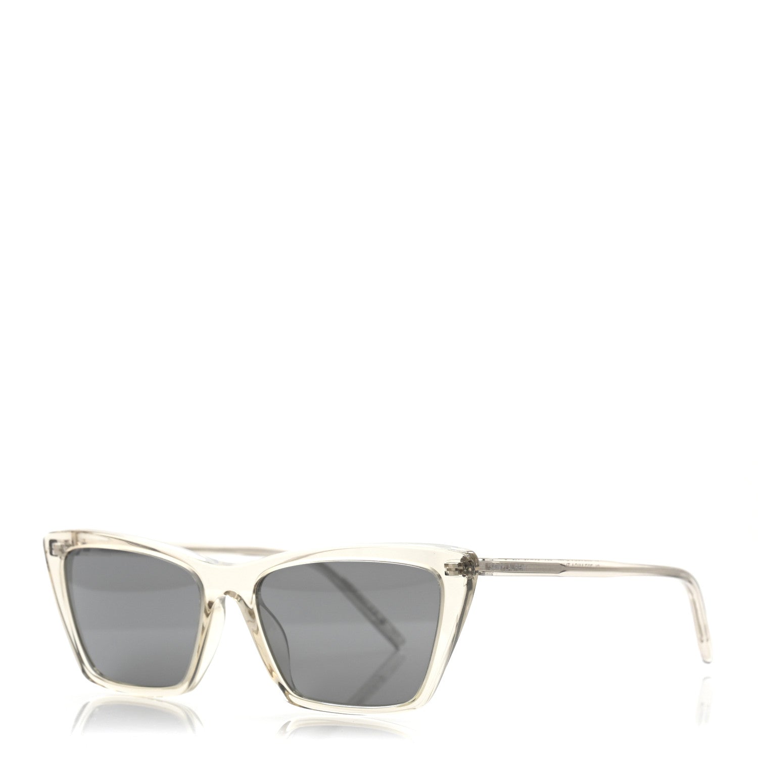 Saint Laurent Acetate Cat Eye Mica Thin SL 737 Sunglasses Translucent Beige 1 of 8