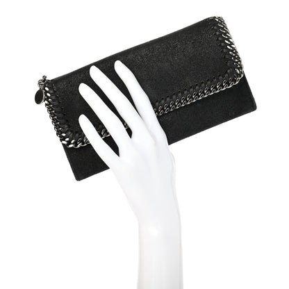 Stella McCartney Shaggy Deer Falabella Flap Wallet Black 2 of 8