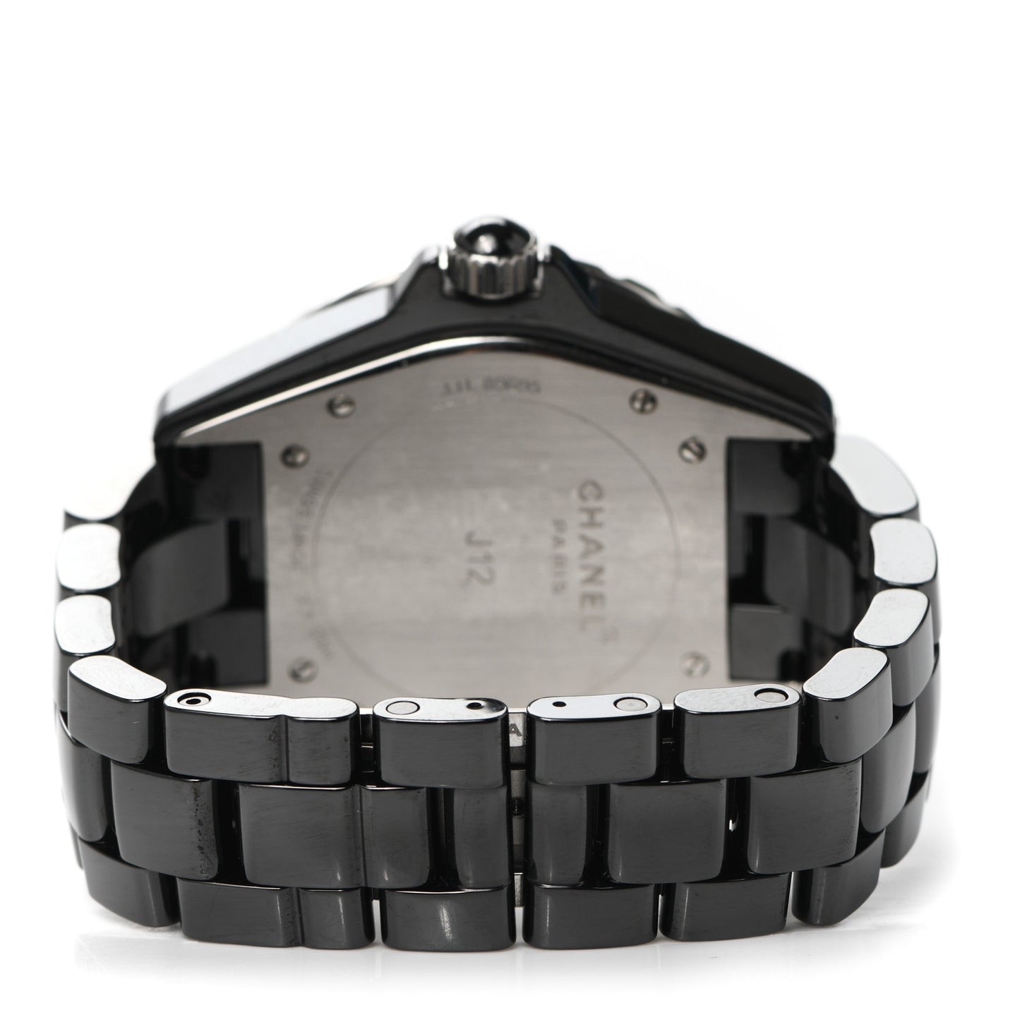 Stainless Steel Ceramic Diamond Pave Bezel 41mm J12 Automatic Watch Black