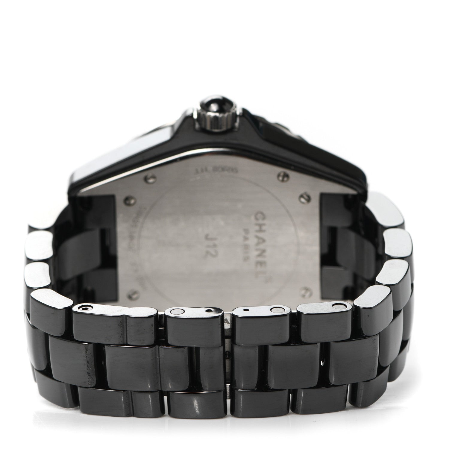 Chanel Stainless Steel Ceramic Diamond Pave Bezel 41mm J12 Automatic Watch Black 3 of 5