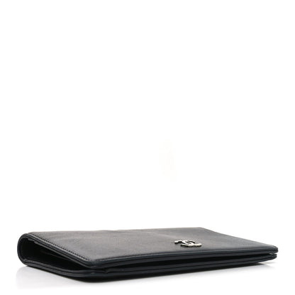 Chanel Caviar Sevruga Yen Wallet Black 4 of 9