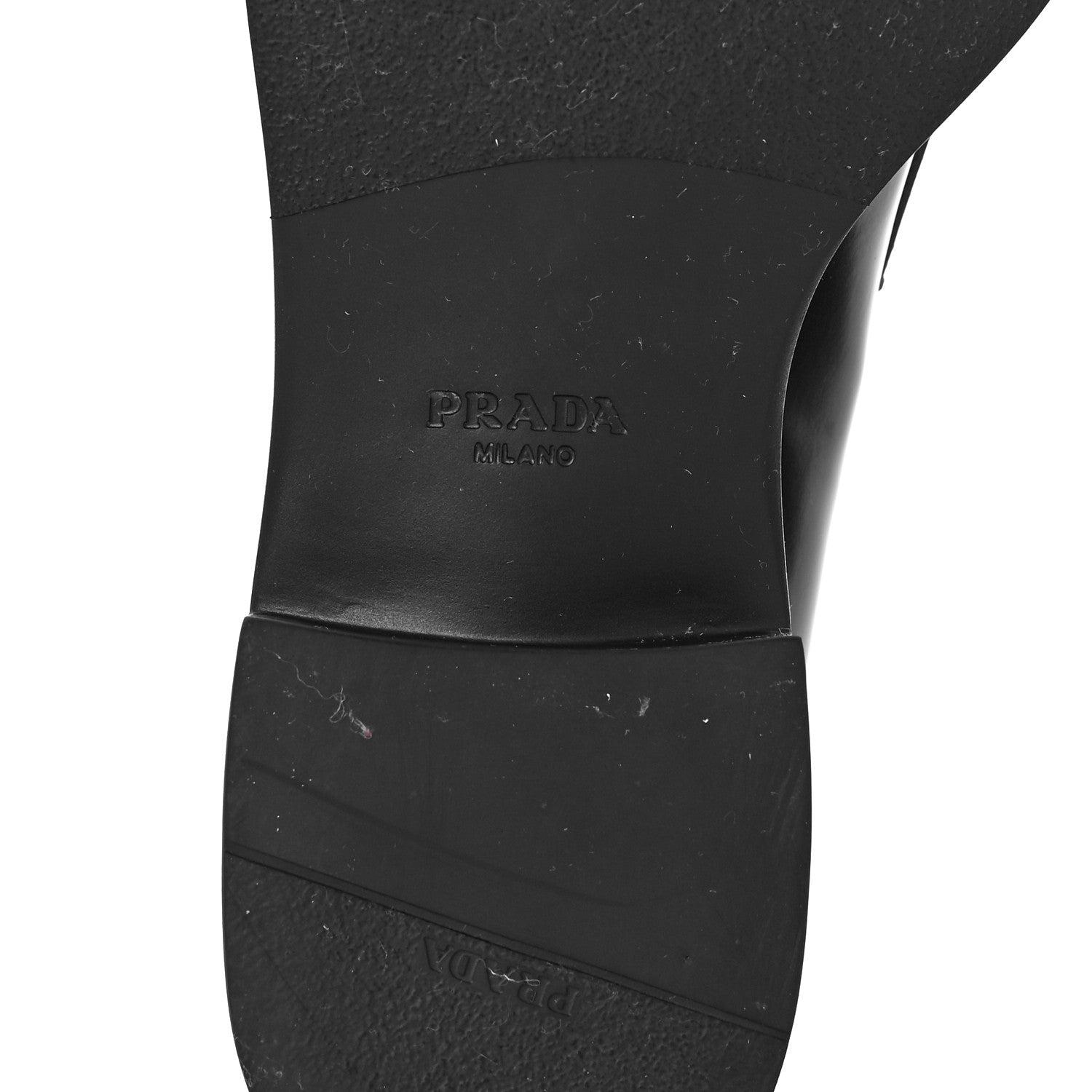 Prada Spazzolato Metal Triangle Logo 50mm Loafers 41 Black 9 of 13