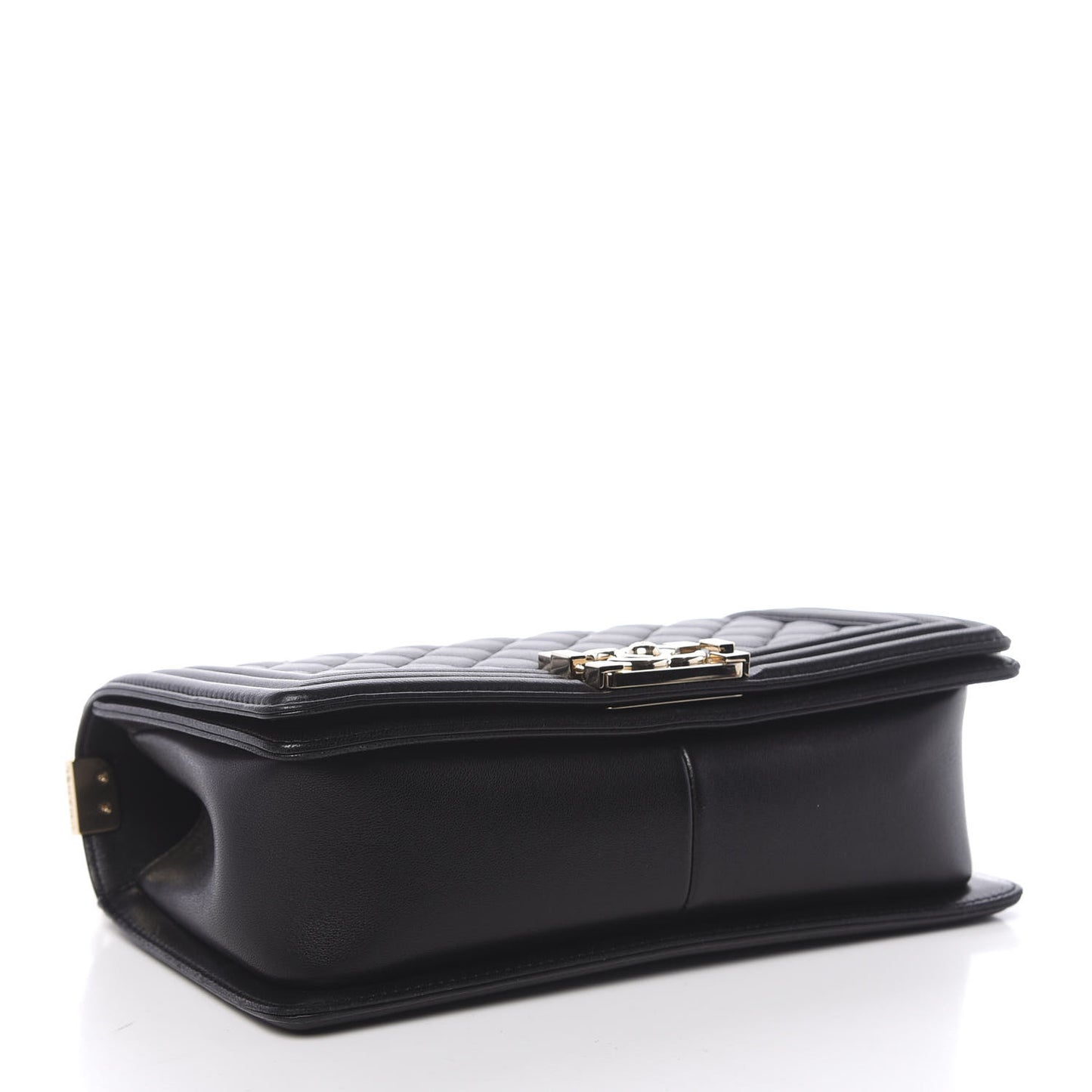 Lambskin Quilted Medium Boy Flap Black