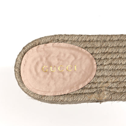 Gucci Canvas Interlocking G Espadrille Slide Sandals 39.5 Mystic White Royale Blue 8 of 8